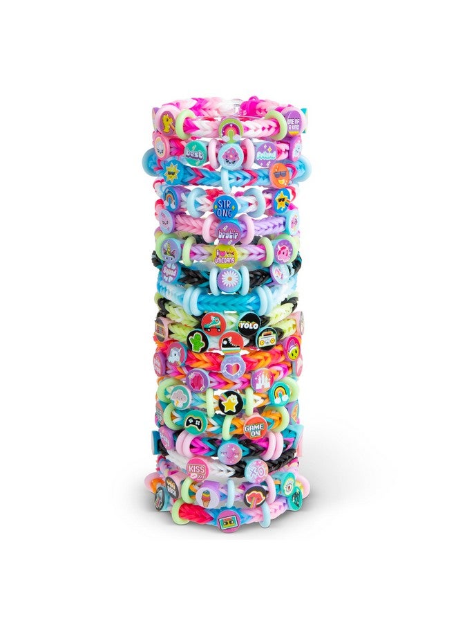 راينبو لووم نول قوس قزح: Beadmoji Deluxe - طقم أساور مطاطية وخرزية DIY - يتضمن 2200 سوار و340 خرزة، تصميم وإنشاء، للأعمار من 7 سنوات فما فوق - Image 4