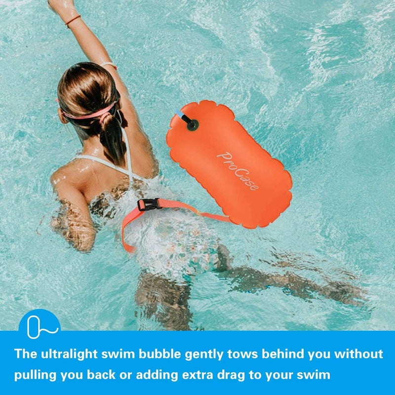 Procase Swim Buoy Float, Swimming Bubble Safety Float with Adjustable Waist Belt for Open Water Swimmers, Triathletes, Snorkelers, Kayakers, Safe Swim Trainers - Image 4