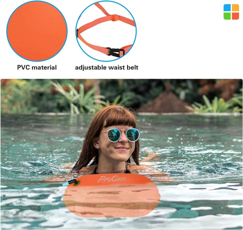 Procase Swim Buoy Float, Swimming Bubble Safety Float with Adjustable Waist Belt for Open Water Swimmers, Triathletes, Snorkelers, Kayakers, Safe Swim Trainers - Image 5