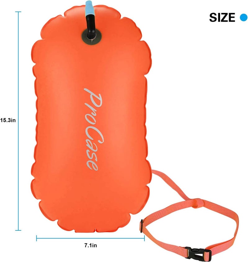 Procase Swim Buoy Float, Swimming Bubble Safety Float with Adjustable Waist Belt for Open Water Swimmers, Triathletes, Snorkelers, Kayakers, Safe Swim Trainers - Image 3