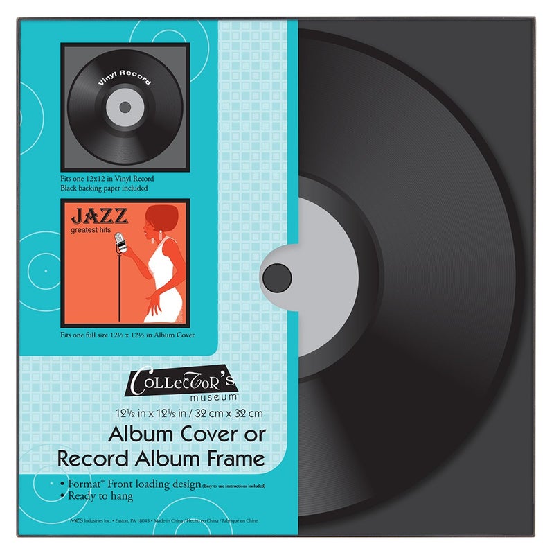 MCS Format FrontLoading Vinyl Record Frame Album Frames for Vinyl Records Black 125 x 125 Single
