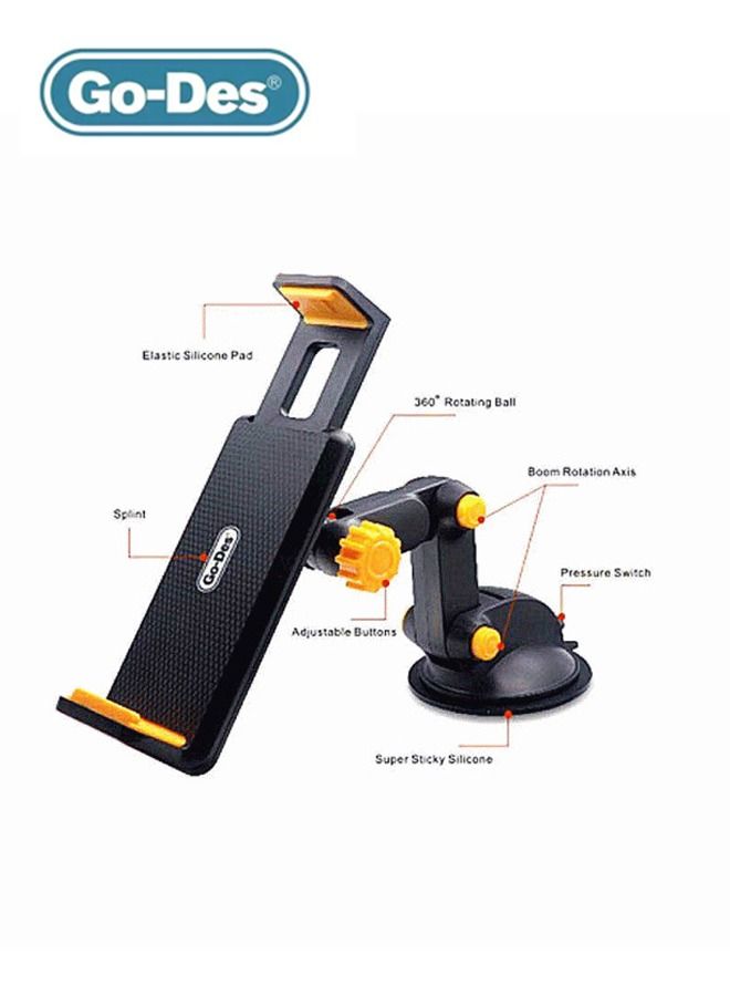 جو-ديز حامل الهاتف والتابلت من جو ديس GD-HD706 - أسود برتقالي - Image 2