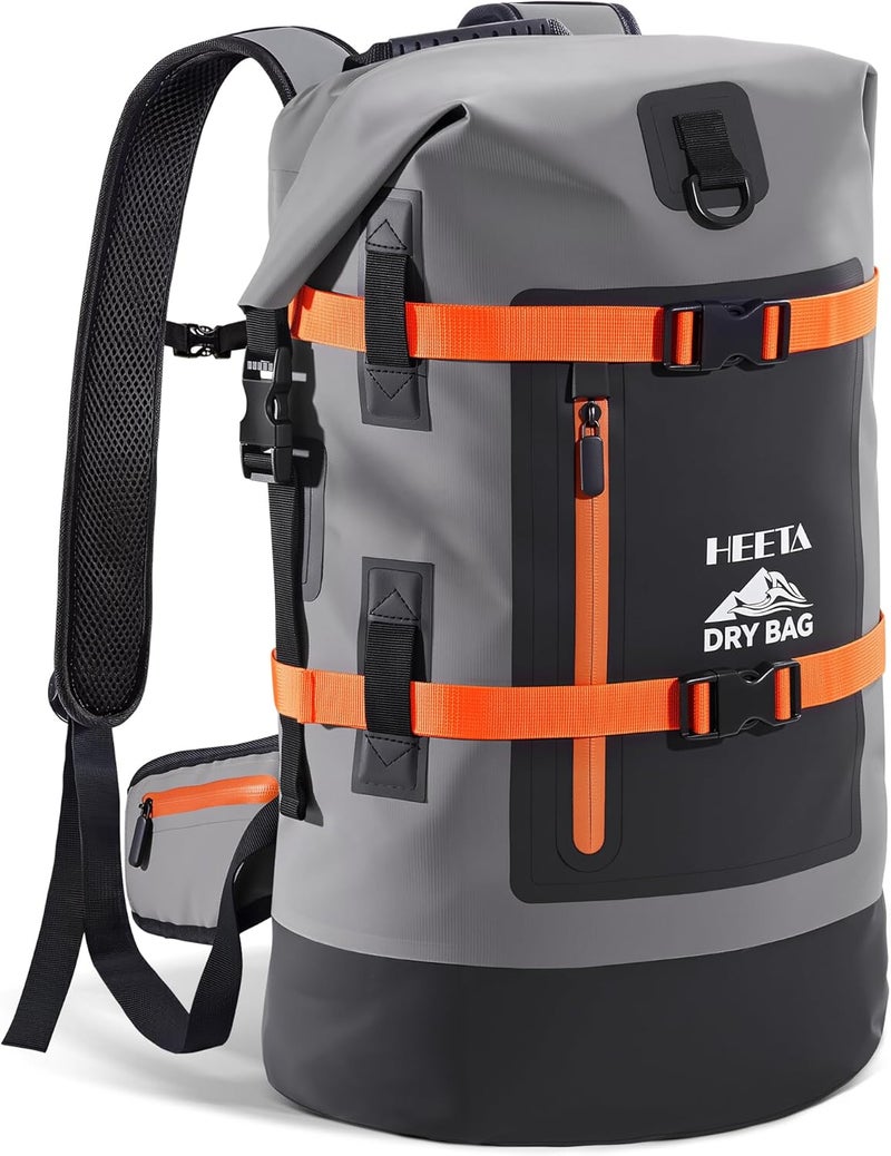 HEETA 40L Waterproof Dry Bag Backpack for Men & Women - Heavy Duty Cushioned Hiking Backpack for Outdoor Adventures - Image 1
