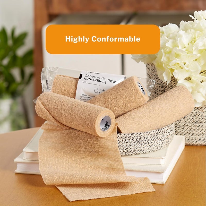 McKesson Cohesive Bandages NonSterile Compression Bandage 4 in x 5 yd 1 Count 18 Packs 18 Total - Image 5