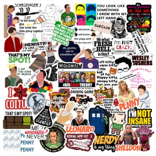 CodersParadise 50 Big Bang Aesthetic Stickers | Waterproof Vinyl Self-Adhesive Sticker Pack for Laptop, Journal, Diary, Bike Helmet, Guitar, Mobile Case – 5.1 x 7.6 cm - Image 1