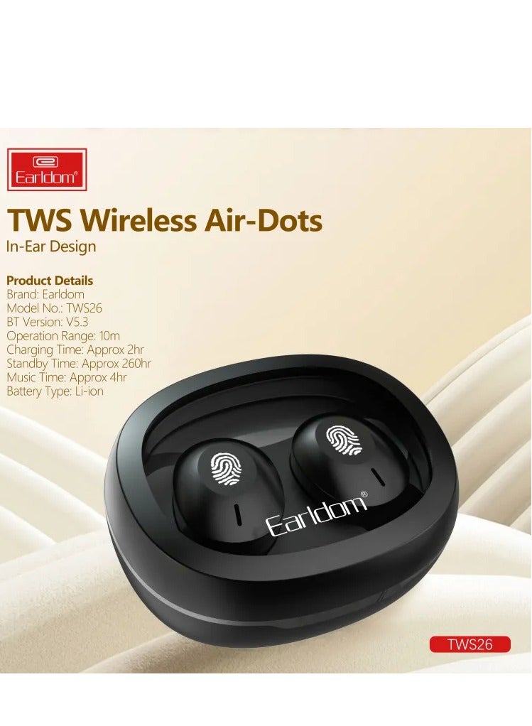 Earldom BT5.1 Mini Wireless Earbuds – Immersive Stereo Sound, TWS Bluetooth 5.1 Earphones for Mobile Phones - Image 3