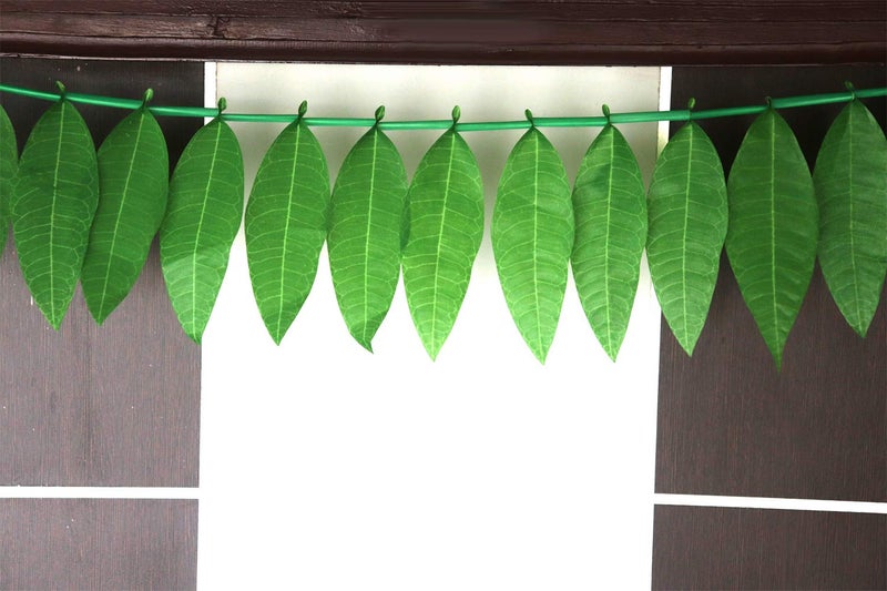 S2S® toran Fabric Reusable Mango Leaf Hanging Green for Decoration | Pack of 2 | Length - 60 Inch - Image 4