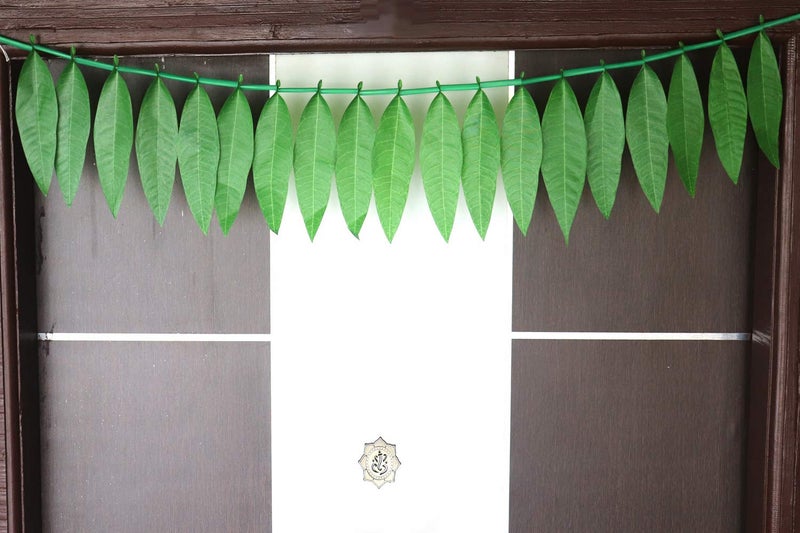S2S® toran Fabric Reusable Mango Leaf Hanging Green for Decoration | Pack of 2 | Length - 60 Inch - Image 2