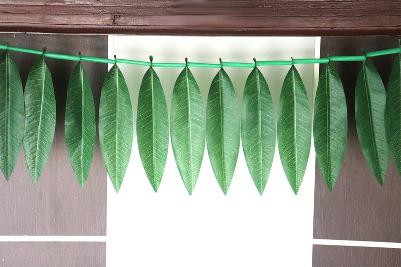 S2S® toran Fabric Reusable Mango Leaf Hanging Green for Decoration | Pack of 2 | Length - 60 Inch - Image 3