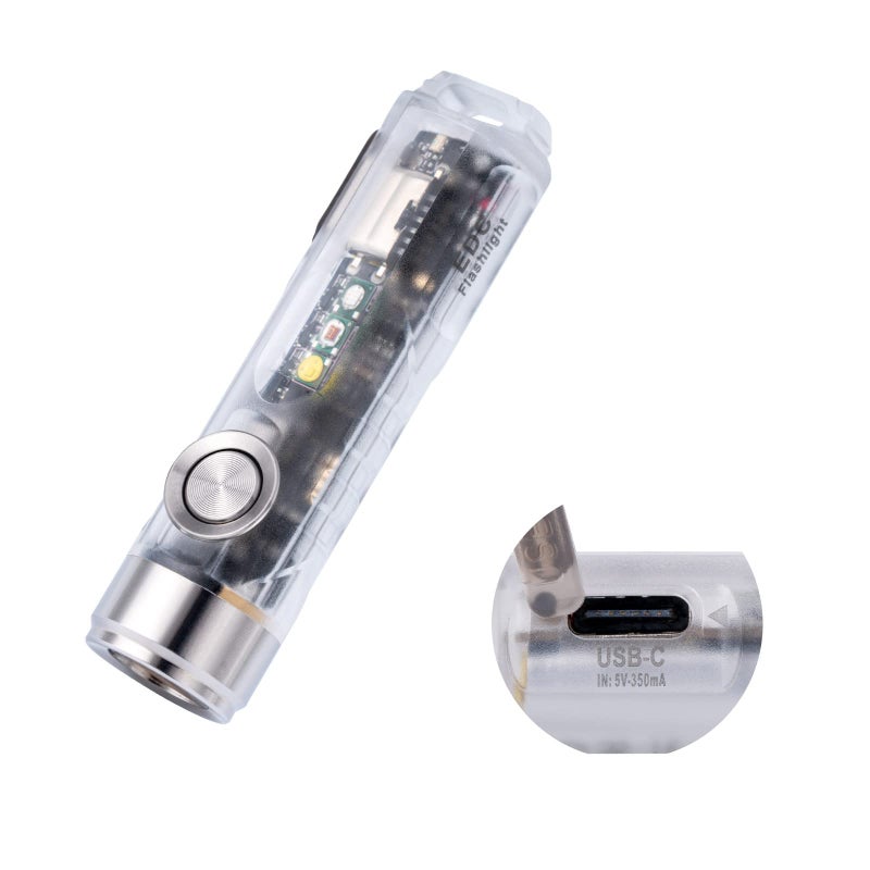 RovyVon Aurora A8 4th Gen USB C Keychain Flashlights Rechargeable 650 Lumens 6500K Cool White Super Bright Mini Flashlight with RedWhite365nm Sidelights Magnetic Pocket Clip and Tail Base - Image 2
