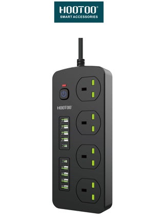 توصيلة كهربائية بأربعة مخارج ثلاثية و ثمانية مخارج USB من النوع USB-A و أثنان من النوع USB-C PD ,طول 3 متر ,بقوة 3000 واط وزر تشغيل. باللون الأسود من هوتو - pzsku/ZA72D72E99BECDCFD5644Z/45/_/1716645099/3b845591-231a-496d-a7f1-9b643da68032