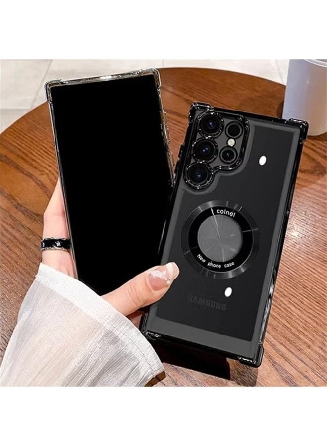 جراب هاتف Samsung Galaxy S24 Ultra متوافق مع وسادة هوائية عسكرية مضادة للصدمات - غطاء رفيع شفاف مطلي بالكهرباء - Image 2