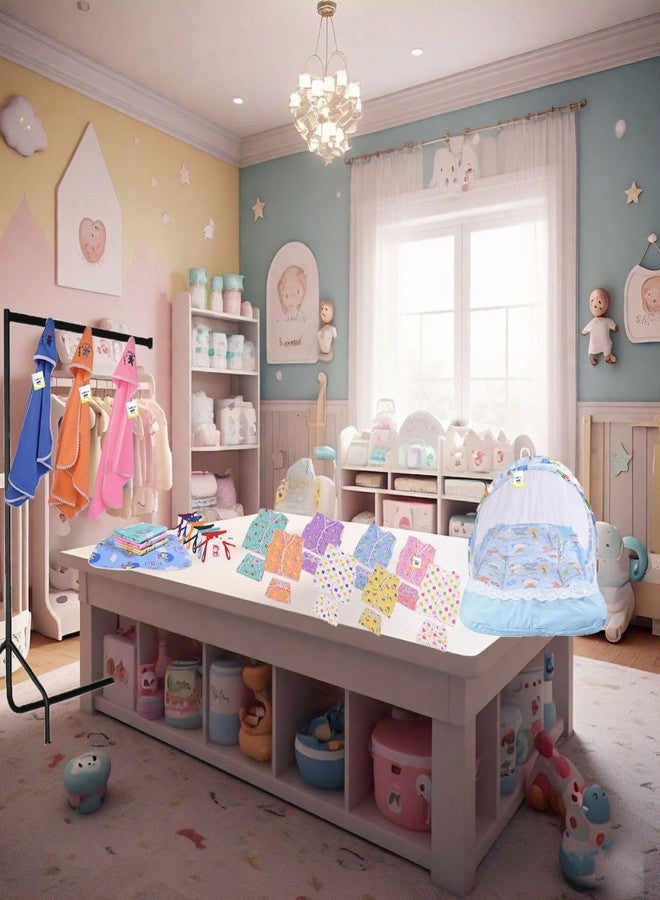 Toddylon 30 in 1 New Born Baby Products All Gift Pack | Baby Bedding Set | Baby Clothes | Essentials Items | Combo Set |New Born Boys Girls | Baby Bed (Multicolor, 0-6 Months) - Image 4