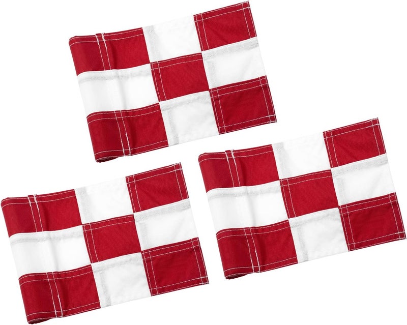 KINGTOP علم جولف مربعات 8x6 بوصة – نايلون 420D، مع أنبوب مدرج – أعلام مصغرة لممارسة البوتينغ في الحديقة - Image 1