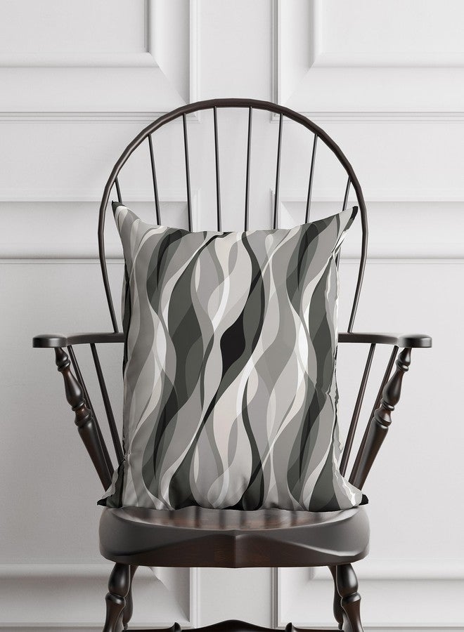 weesire Black and White Grey Throw Pillow Covers Set of 2 Modern Geometric Lines Cushion Covers for Living Room Sofa Accent Home Decor Abstract Art Decorative Pillowcases Outdoor Pillows Covers 18"x18" - Image 3