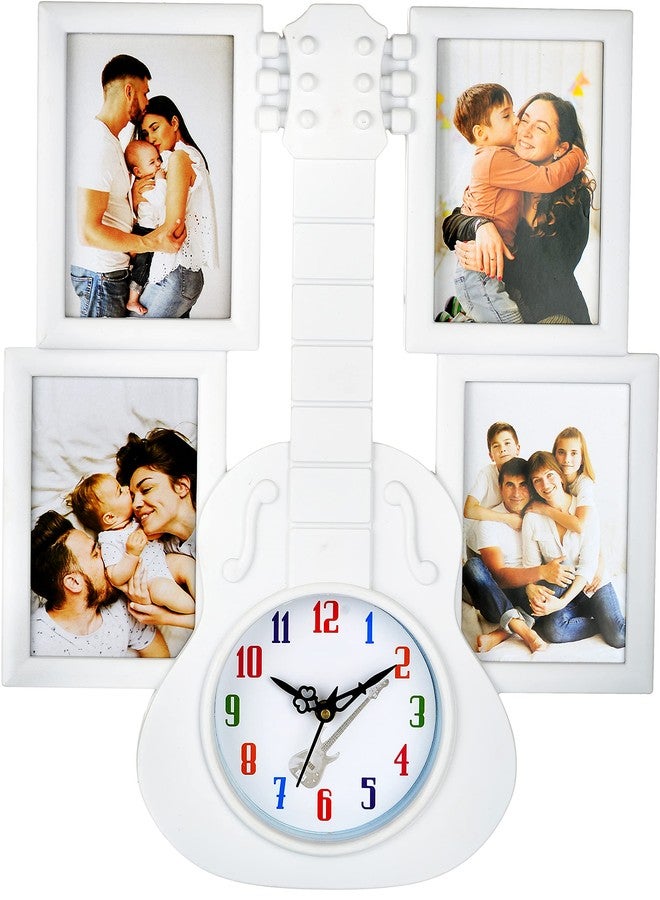 Harbour Analog Latest Stylish New Models Wall Clock with Photo Frames for Home Living Room Hall Bedroom (Size Height 43.5 CM X Width CM)- Home Decor Big Size Wall Clock- 7MBL6 - Image 5