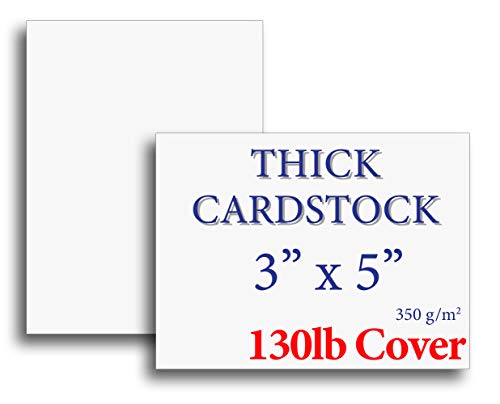 Desktop Publishing Supplies Extra Heavy Duty 130lb Cover Cardstock - 3" x 5" Bright White - 350gsm 17pt Thick Paper - Index, Flash & Post Card Stock - 40 Pack - Image 4
