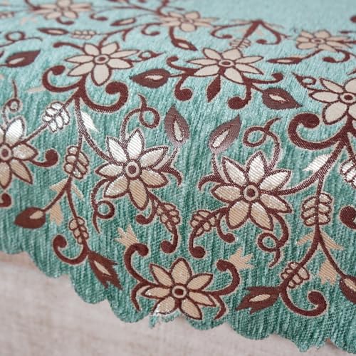 Fashion Throw 'Elegant Series' Sofa Cover 1 Seater with Arm Covers Chenille Sofa Cover with Back Cover | Anti-Slip Furniture Protector for Living Room | Wooden Sofa Home Decor Sage Green - Image 3