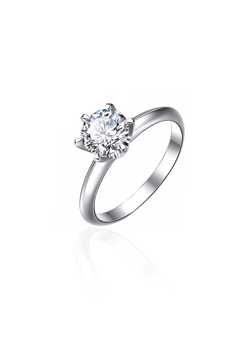 QUAINT 1 Carat Moissanite Classic Six-Prong Ring  - Image 1