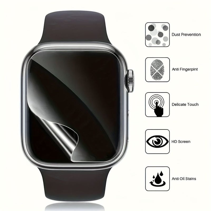 6 قطع من فيلم الحماية الشفاف عالي الوضوح من TPU، ناعم وشفاف ومقاوم للخدش لساعة IWatch مقاس 45 مم - Image 5