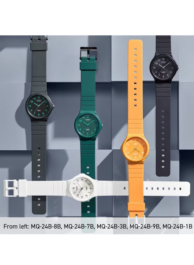 CASIO Analog Resin Band Round Shape Wrist Watch MQ-24B-9BDF - Image 4