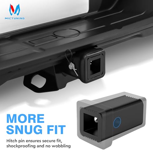 MICTUNING مجموعة محول استقبال مقطورة MICTUNING من 2 بوصة إلى 1-1/4 بوصة، محول تقليل مقطورة من 2 بوصة من الفئة III/IV إلى 1.25 بوصة من الفئة I/II مع دبوس ومشبك - Image 5