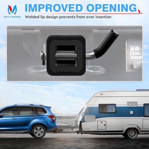 MICTUNING مجموعة محول استقبال مقطورة MICTUNING من 2 بوصة إلى 1-1/4 بوصة، محول تقليل مقطورة من 2 بوصة من الفئة III/IV إلى 1.25 بوصة من الفئة I/II مع دبوس ومشبك - Image 4