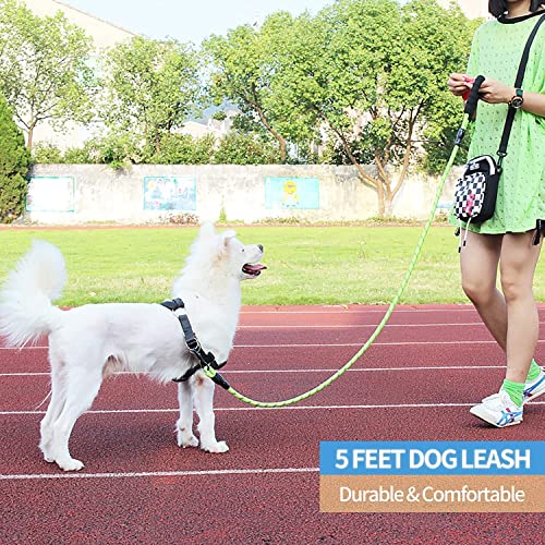 HANK Dog Leash | 3M Reflective Leash for Large Dogs | Soft Handle | Heavy Duty Belt Hook | Shock Proof | Suitable for Large Breed (10-80KG) 5 Feet Long (L - Neon Green) - Image 4