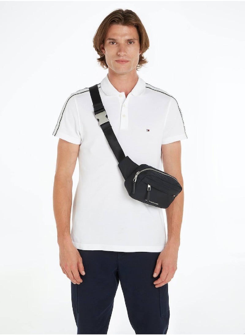TOMMY HILFIGER Men's Signature Messenger Bag - Polyester, Black  - Image 2