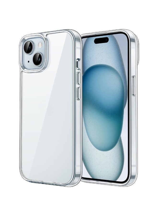 2 Pack Case For IPhone 15 6.1-Inch Non-Yellowing Shockproof Phone Bumper Cover Anti-Scratch Clear Back (Clear) - Image 1