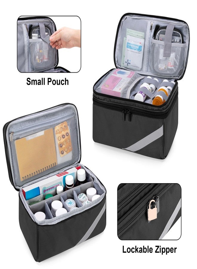 Trunab Medicine Storage and Organizer Bag Empty, Pill Bottle Organizer with Portable Small Pouch, Home First Aid Box for Emergency Medication, Supplements or Medical Kits (Bag Only)(Patent Design) - Image 2
