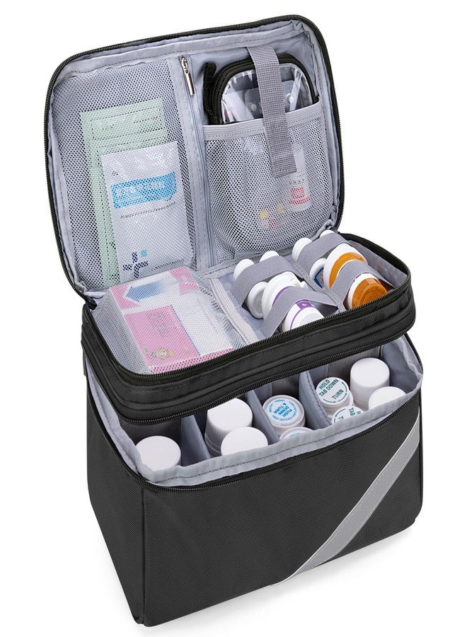 Trunab Medicine Storage and Organizer Bag Empty, Pill Bottle Organizer with Portable Small Pouch, Home First Aid Box for Emergency Medication, Supplements or Medical Kits (Bag Only)(Patent Design) - Image 1