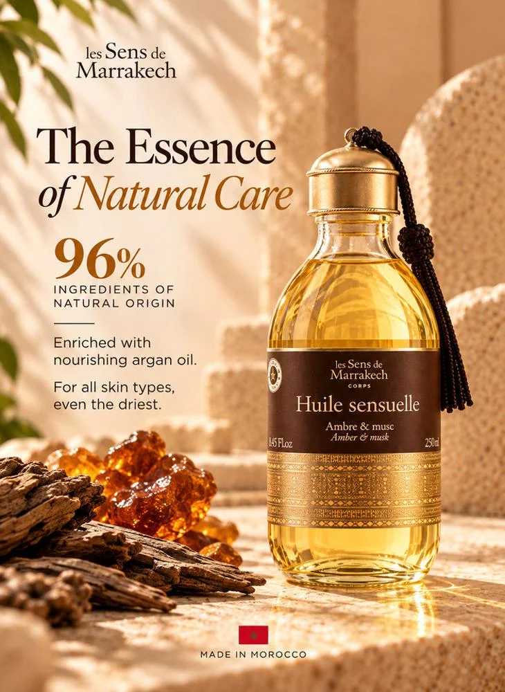 Les Sens De Marrakech  Sensual Oil Amber & Musk 250 ml  | Best Price UAE