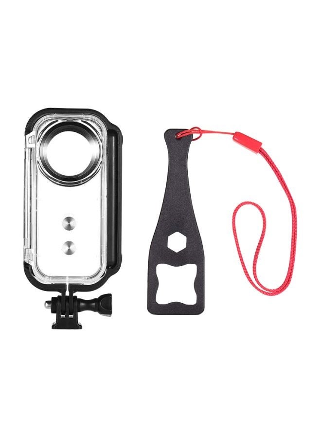 NIBEMINENT Waterproof Housing For Insta360 One X Action Camera Clear/Black  - Image 1