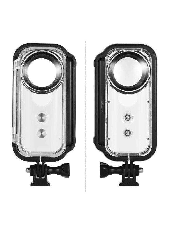 NIBEMINENT Waterproof Housing For Insta360 One X Action Camera Clear/Black  - Image 3