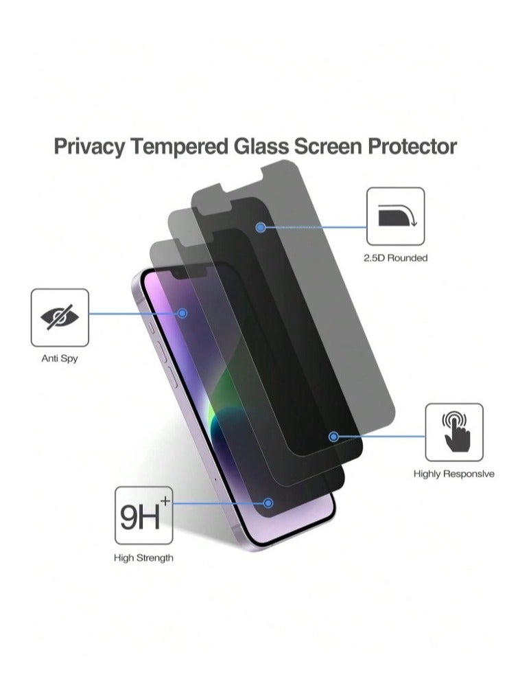 كلاس برو 3 قطع من واقي وحماية الشاشة من الزجاجي المقوى لجهاز ايفون 16 برو ماكس مضاد للسقوط ومضاد للخدش وحماية الخصوصية - Image 2