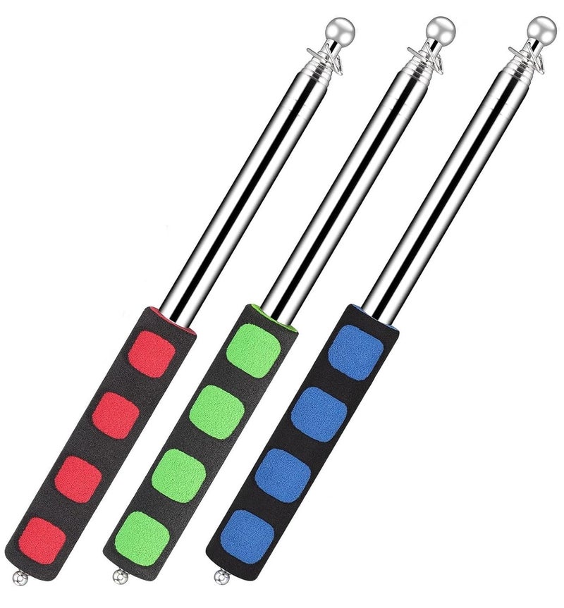 Worison 1pc Stainless Steel Flag Pole Hand-held Teaching Rod Guide Telescopic Flagpole Global flexible sizing options - Image 1