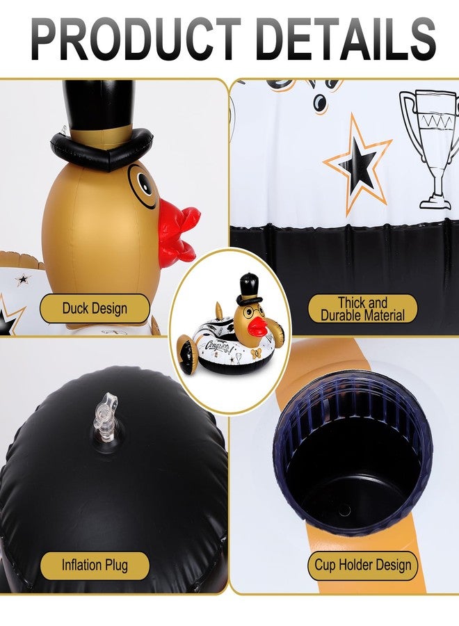 PullCrease طقم بول كريز مكون من قطعتين، عوامة سباحة على شكل بطة عملاقة للتخرج لعام 2026 مع مضخة، مسبح عائم قابل للنفخ على شكل بطة كبيرة، أرجوحة قابلة للنفخ للكبار، عوامة ممتعة لحفلات الشاطئ، لوازم حفلات التخرج لعام 2026 - Image 3