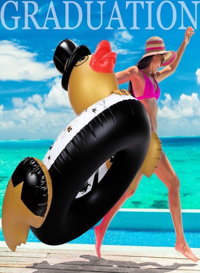 PullCrease طقم بول كريز مكون من قطعتين، عوامة سباحة على شكل بطة عملاقة للتخرج لعام 2026 مع مضخة، مسبح عائم قابل للنفخ على شكل بطة كبيرة، أرجوحة قابلة للنفخ للكبار، عوامة ممتعة لحفلات الشاطئ، لوازم حفلات التخرج لعام 2026 - Image 4