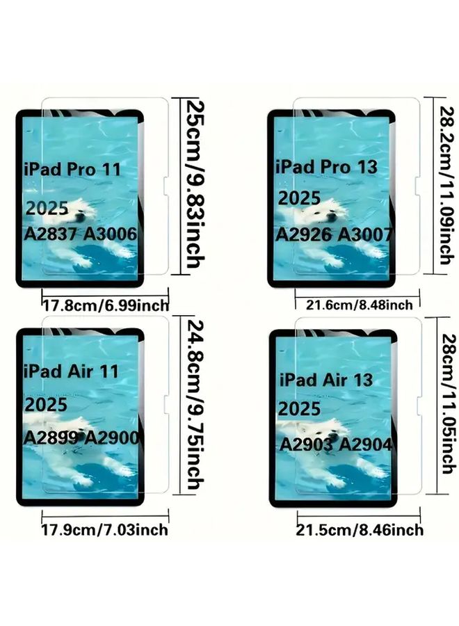 Pack Of 2 Tempered Glass Screen Protectors For iPad Air 13 Inch 2025 Anti Fingerprint Easy Install - Image 3