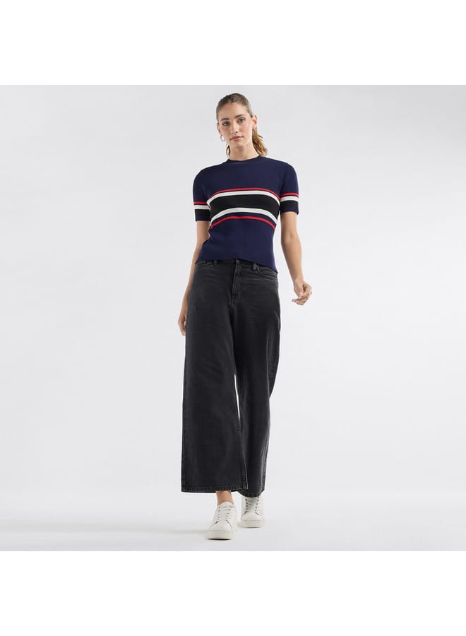 Splash FAV Colourblock Crew Neck T-shirt with Short Sleeves - Image 2