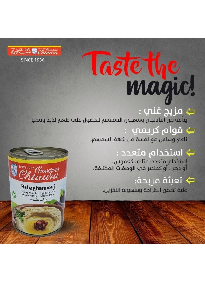 Chtaura Chtaura Conserves Babaghannouj Eggplant with Sesame Paste 175gm  - Image 4