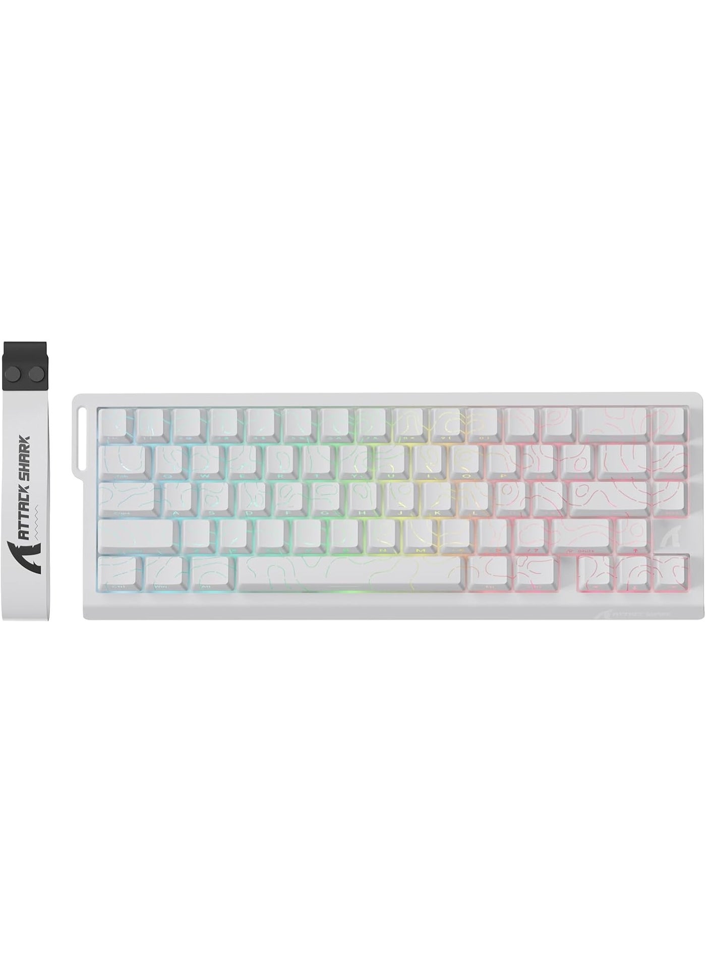 ATTACK SHARK X68 PRO HE Wireless Gaming Keyboard, Rapid Trigger, Hall Effect Magnetic Switch, 8K Polling Rate, Adjustable Actuation, RGB Backlit, Hot-Swappable, Bluetooth/2.4GHz/Wired