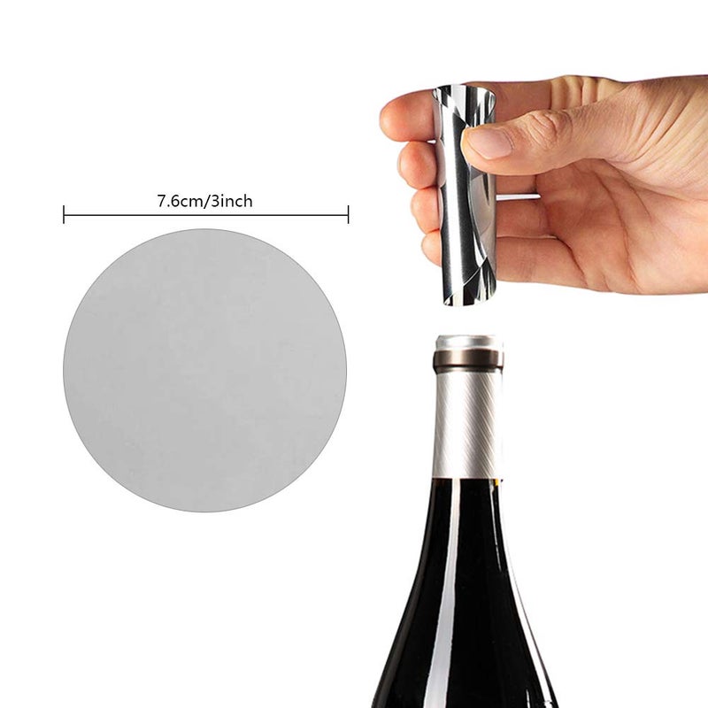Groupcow 100pcs Silver Wine Pourer Drop Stopping Pour Disk Spout - Image 2