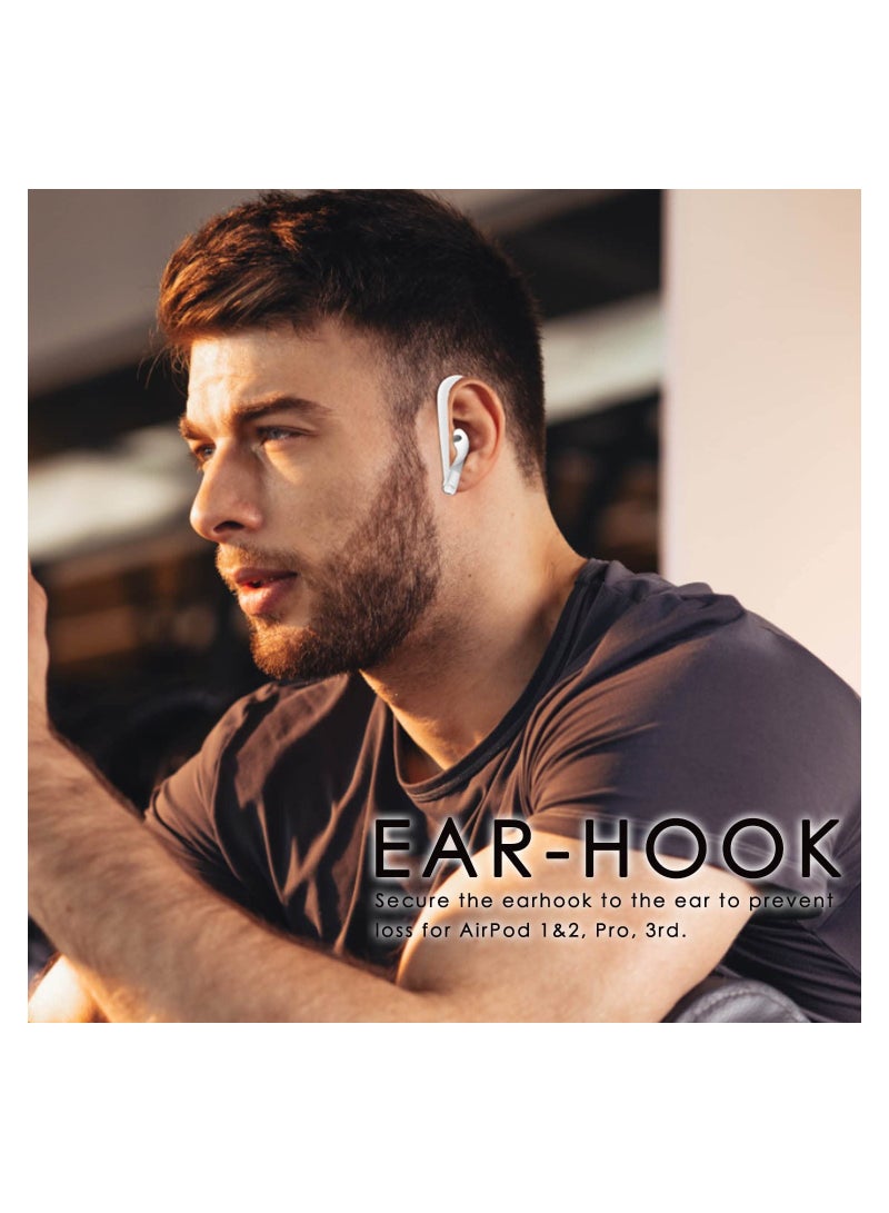 6 Pack Ultra Strong Magnetic Airpods Straps Anti Lost Cord for AirPods Accessories Silicone Sports Lanyard and Ear Hook 1 2 Pro 3rd Pair EarHook 5