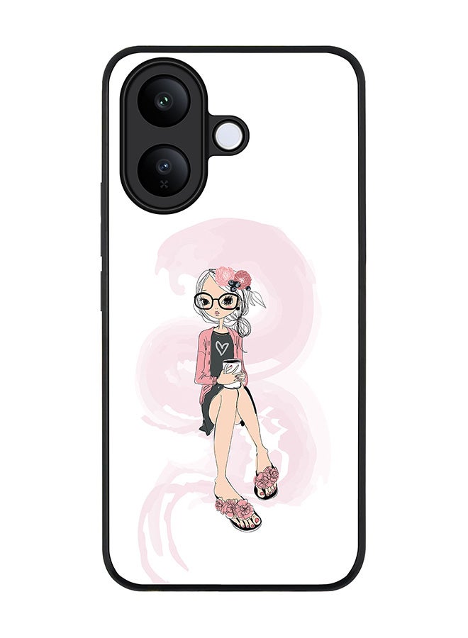 For vivo V60 Lite 5G / V60 Lite 4G Case,Slim fit Camera Protection, Shockproof Thin Phone cover  - Nerdy Cute
