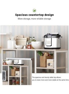 AGD Kitchen Standing Shelf Units Kitchen Rack with Storage Cabinet 4Tier Microwave Oven Stand Spice Holder  - Image 3