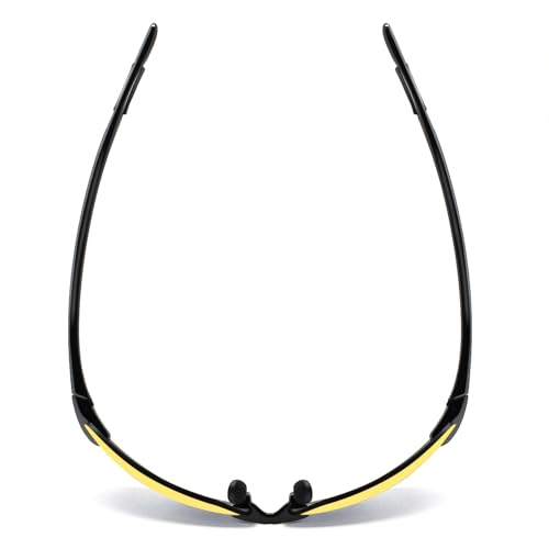 JULI Eyewear JULI Sports Sunglasses for Men Women TR90 Rimless Frame for Running Fishing Golf Surf Driving 8009 (Black/Night Vision) - Image 5