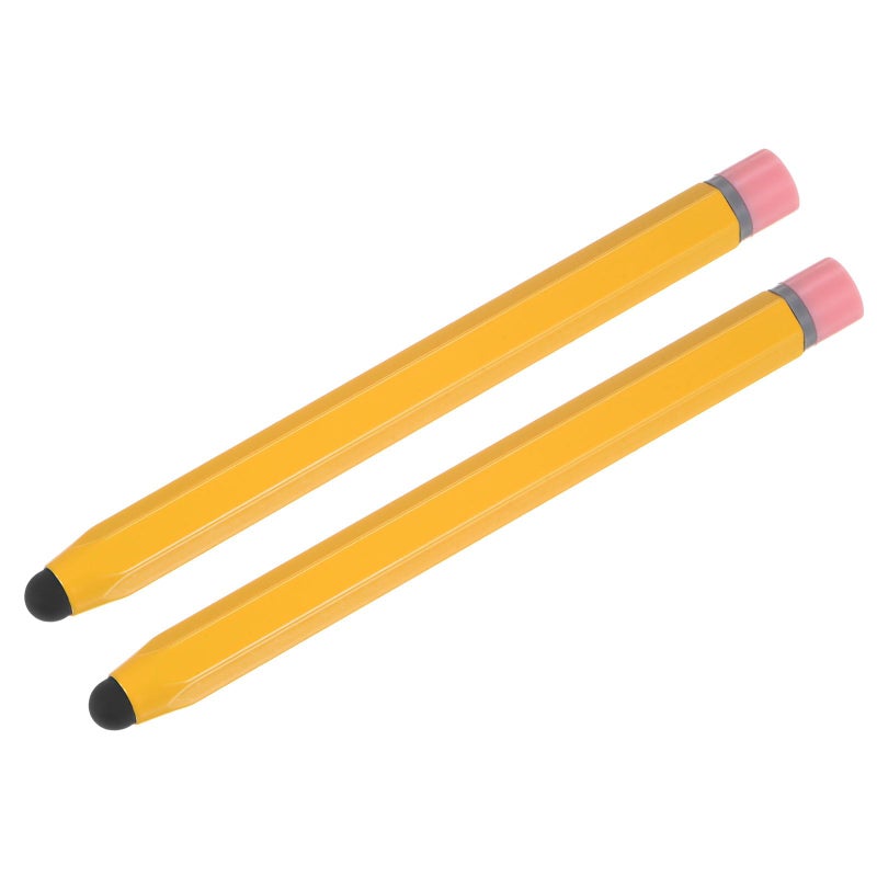 MECCANIXITY 2pcs Stylus Pens for Touch Screens Hexagon Crayon Stylus Pen Universal Capacitive Stylus for All Touch Screen Devices 47 Yellow - Image 3