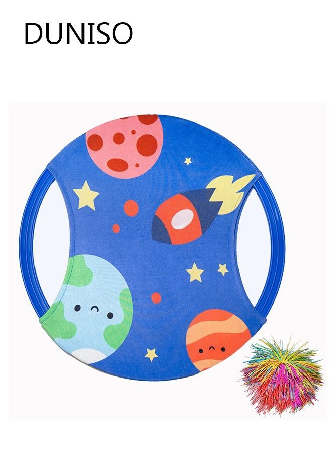 DUNISO Toss and Catch Balls Game Activities Toys Bouncy Paddle Playset with String Balls Also Works as Flying Disc Funny Outdoor and Indoor Game for Kids - Image 2